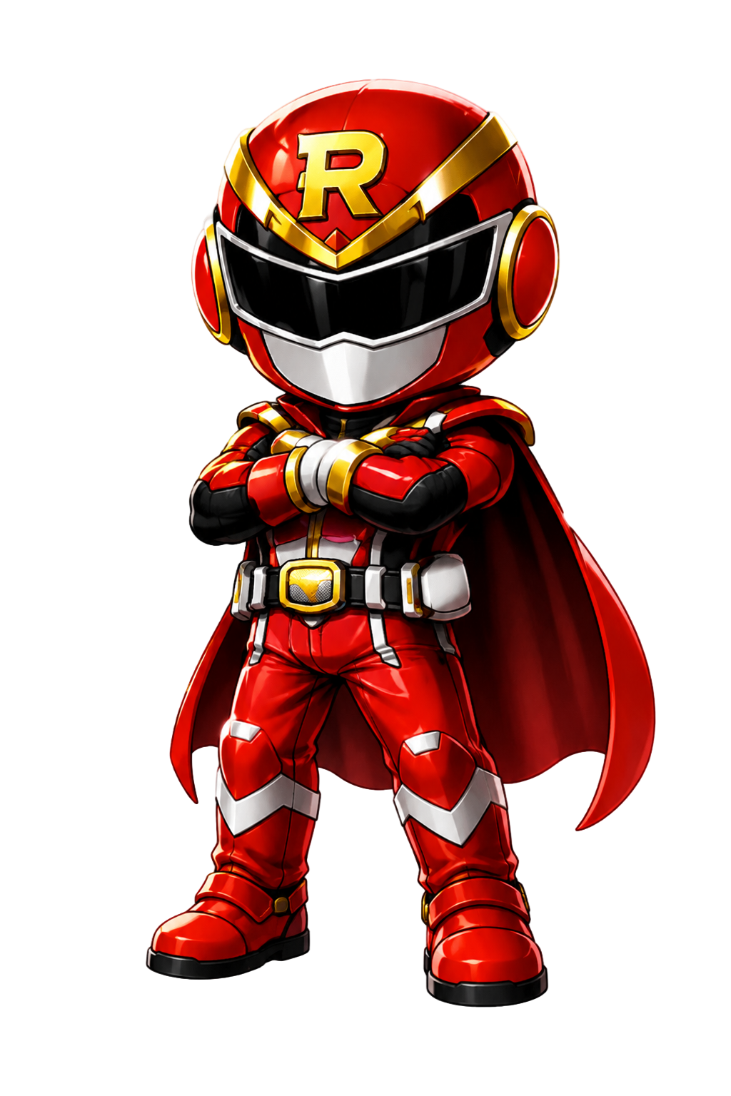 エントリーへ踏み出すレッドレンジャー